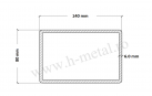 Teava rectangulara zincata 140x80x6 mm 1